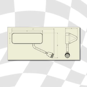 FIA Formula Mirror - LH - Convex - White